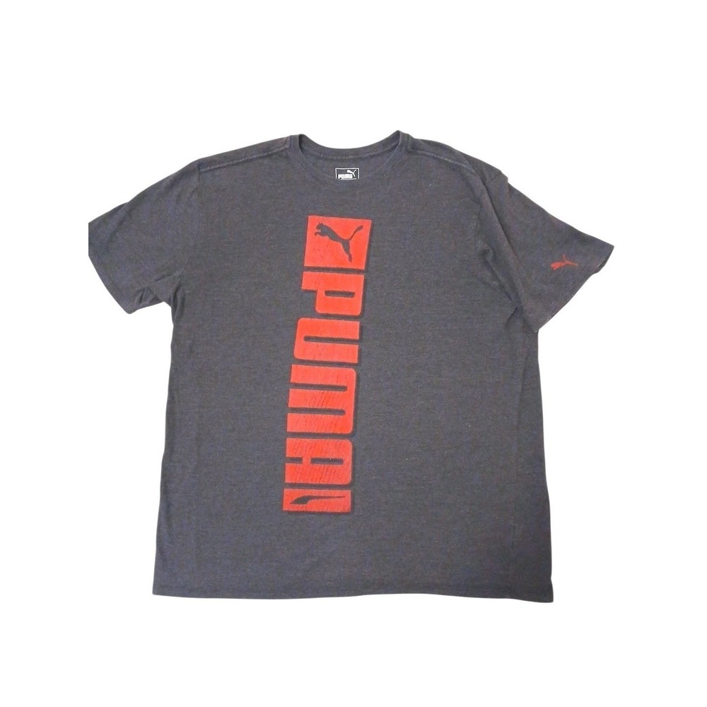 Vintage Puma Rebel graphic T-shirt XL Vertical Logo Spellout Y2k 90s Streetwear